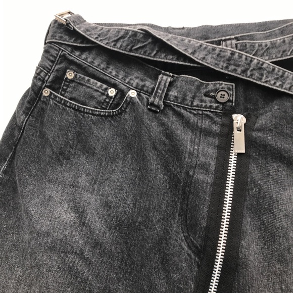 Sacai Black Denim Zipper Skirt - Picture 2 of 12